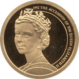 2012 GOLD PROOF 1952-THE ACCESSION THE QUEEN'S DIAMOND JUBILEE. REF 30 - GOLD COMMEMORATIVE - Cambridgeshire Coins