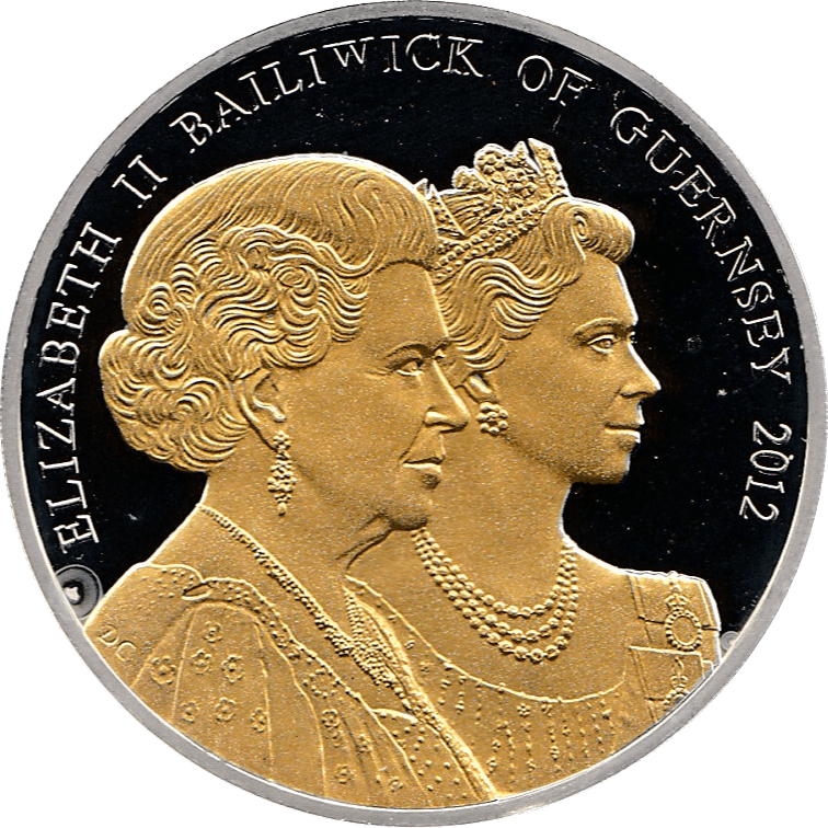 2012 LIFETIME OF SERVICE GOLD PLATED SILVER PROOF COMMEMORATIVE MEDALLION 5 POUNDS REF 2 - SILVER PROOF COMMEMORATIVE - Cambridgeshire Coins