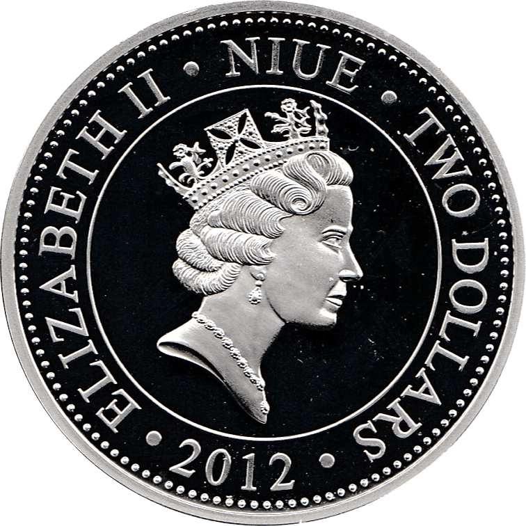 2012 LIFETIME OF SERVICE SILVER PROOF COMMEMORATIVE MEDALLION DIAMOND JUBILEE TWO DOLLARS REF 7 - SILVER PROOF COMMEMORATIVE - Cambridgeshire Coins