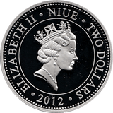 2012 LIFETIME OF SERVICE SILVER PROOF COMMEMORATIVE MEDALLION DIAMOND JUBILEE TWO DOLLARS REF 7 - SILVER PROOF COMMEMORATIVE - Cambridgeshire Coins