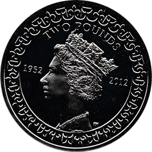 2012 LIFETIME OF SERVICE SILVER PROOF COMMEMORATIVE MEDALLION DIAMOND JUBILEE TWO POUNDS REF 8 - SILVER PROOF COMMEMORATIVE - Cambridgeshire Coins