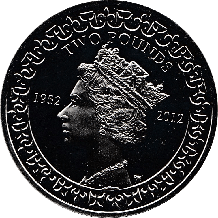 2012 LIFETIME OF SERVICE SILVER PROOF COMMEMORATIVE MEDALLION DIAMOND JUBILEE TWO POUNDS REF 8 - SILVER PROOF COMMEMORATIVE - Cambridgeshire Coins
