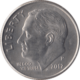 2012 ONE DIME USA PHILADELPHIA MINT - SILVER WORLD COINS - Cambridgeshire Coins