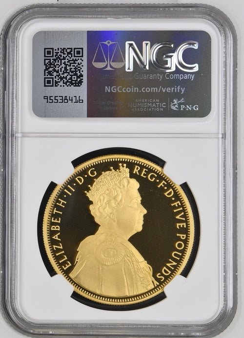 2012 SILVER PROOF GILT DIAMOND JUBILEE £5 (NGC) PF69 ULTRA CAMEO - NGC GOLD COINS - Cambridgeshire Coins