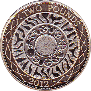 2012 TWO POUND £2 PROOF COIN ADVENT OF TECHNOLOGY SHOULDER OF GIANTS - £2 Proof - Cambridgeshire Coins