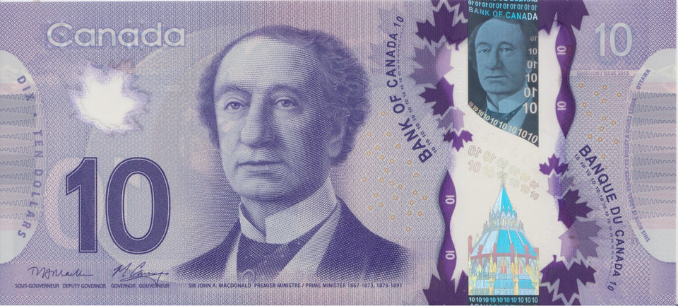 2013 10 DOLLARS BANKNOTE CANADA REF 621 - World Banknotes - Cambridgeshire Coins