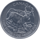2013 5 DOLLAR PRONGHORN ANTELOPE FINE 1OZ SILVER - SILVER WORLD COINS - Cambridgeshire Coins
