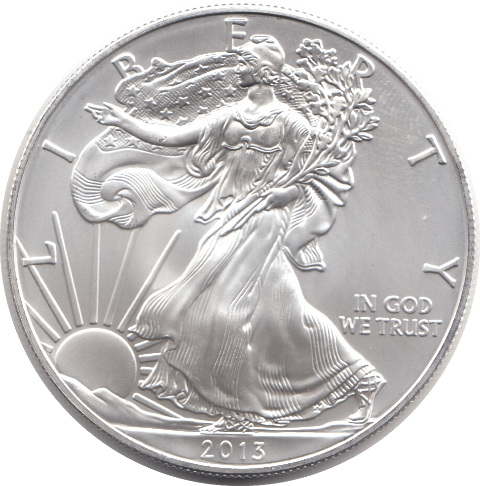 2013 AMERICAN EAGLE SILVER DOLLAR USA - SILVER WORLD COINS - Cambridgeshire Coins