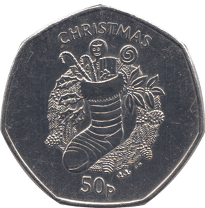 2013 CHRISTMAS 50P STOCKING ISLE OF MAN - 50P CHRISTMAS - Cambridgeshire Coins