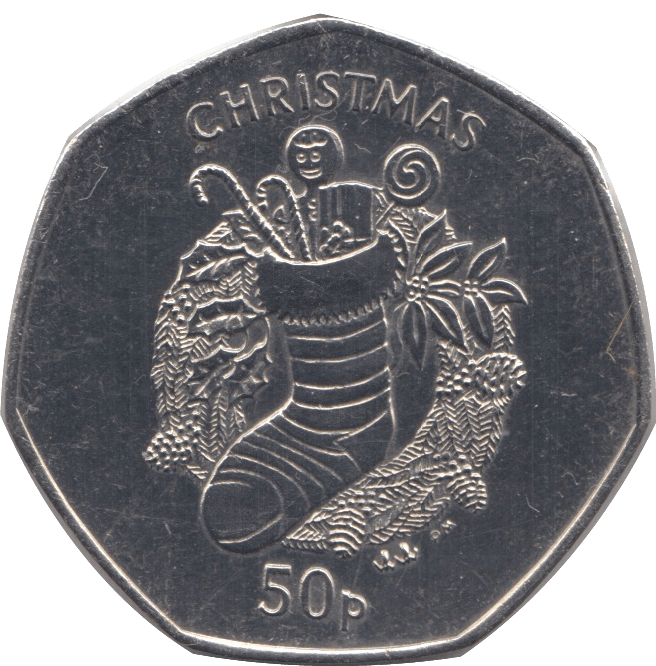 2013 CHRISTMAS 50P STOCKING ISLE OF MAN - 50P CHRISTMAS - Cambridgeshire Coins