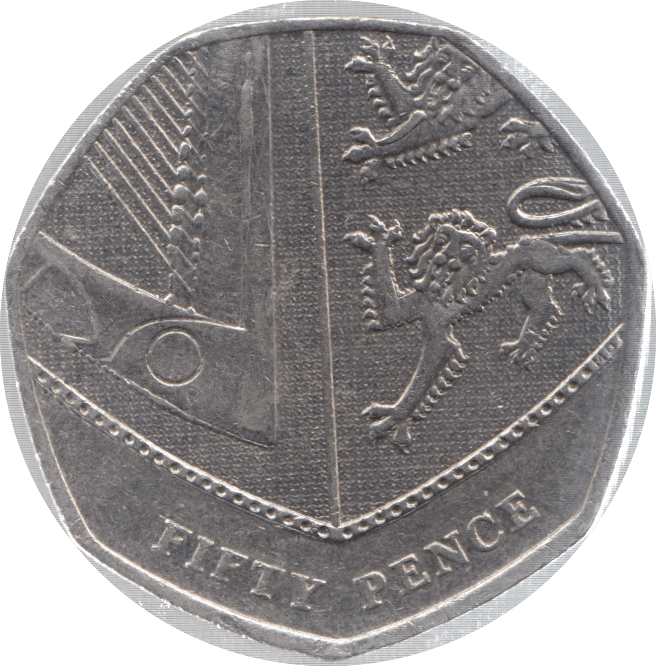 2013 CIRCULATED 50P SHIELD COAT OF ARMS - 50P CIRCULATED - Cambridgeshire Coins