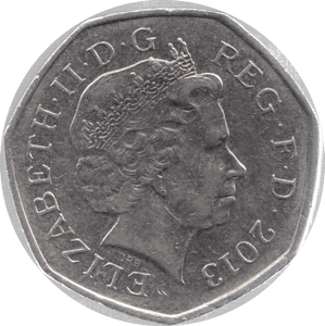 2013 CIRCULATED 50P SHIELD COAT OF ARMS - 50P CIRCULATED - Cambridgeshire Coins