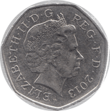 2013 CIRCULATED 50P SHIELD COAT OF ARMS - 50P CIRCULATED - Cambridgeshire Coins
