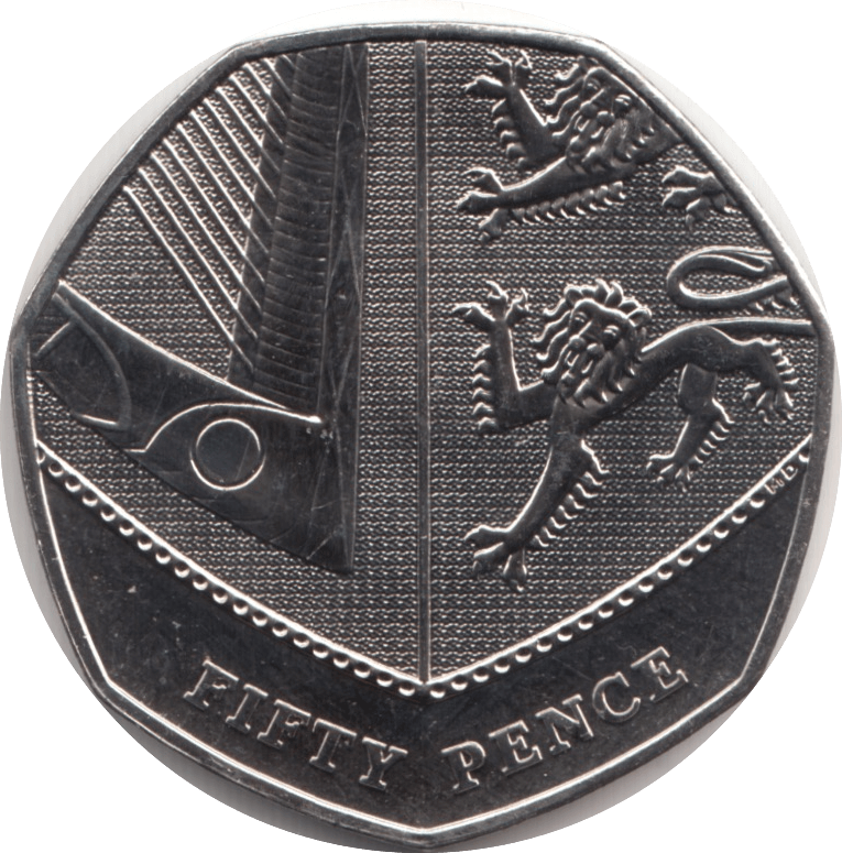 2013 FIFTY PENCE 50P BRILLIANT UNCIRCULATED SHEILD BU - 50p BU - Cambridgeshire Coins