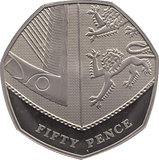 2013 FIFTY PENCE PROOF 50P SECTION OF SHIELD - 50p Proof - Cambridgeshire Coins