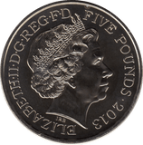 2013 FIVE POUND £5 60TH ANNIVERSARY QUEEN CORONATION BRILLIANT UNCIRCULATED BU - £5 BU - Cambridgeshire Coins
