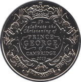 2013 FIVE POUND £5 PRINCE GEORGE CAMBRIDGE BRILLIANT UNCIRCULATED BU - £5 BU - Cambridgeshire Coins