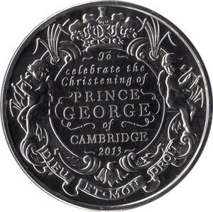 2013 FIVE POUNDS CHRISTENING OF PRINCE GEORGE BRILLIANT UNCIRCULATED - £5 BU - Cambridgeshire Coins