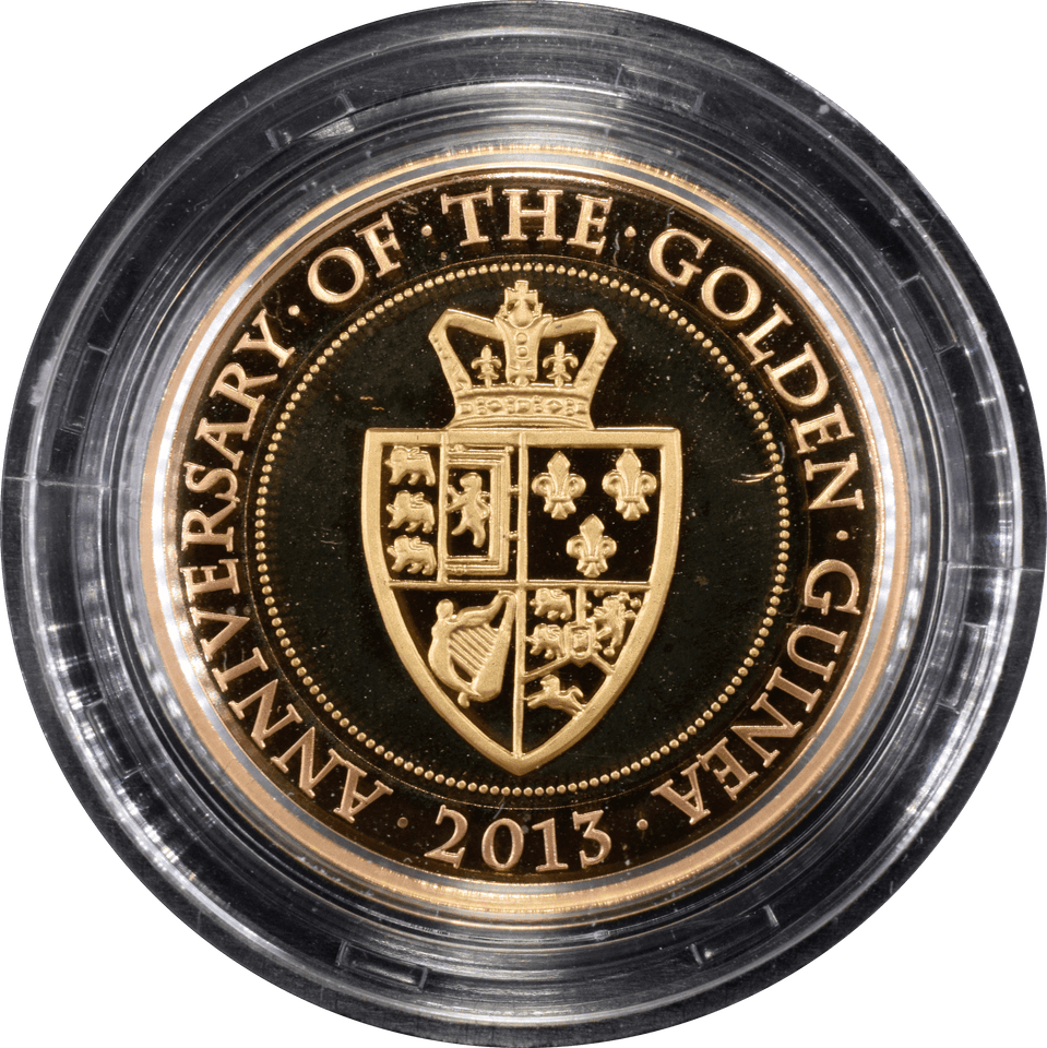 2013 Gold Proof £2 Golden Guinea Coin BOX COA Double Sovereign - Gold Proof £2 - Cambridgeshire Coins