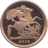 2013 GOLD QUARTER SOVEREIGN ( PROOF ) - QUARTER SOVEREIGN - Cambridgeshire Coins