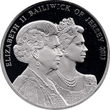 2013 LIFETIME OF SERVICE GOLD PLATED SILVER PROOF COMMEMORATIVE MEDALLION CORONATION ANNIVERSARY 5 POUNDS REF 14 - SILVER PROOF COMMEMORATIVE - Cambridgeshire Coins
