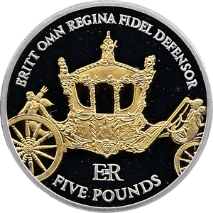 2013 LIFETIME OF SERVICE GOLD PLATED SILVER PROOF COMMEMORATIVE MEDALLION CORONATION ANNIVERSARY 5 POUNDS REF 15 - SILVER PROOF COMMEMORATIVE - Cambridgeshire Coins