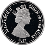 2013 LIFETIME OF SERVICE GOLD PLATED SILVER PROOF COMMEMORATIVE MEDALLION CORONATION ANNIVERSARY 5 POUNDS REF 15 - SILVER PROOF COMMEMORATIVE - Cambridgeshire Coins