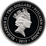 2013 LIFETIME OF SERVICE SILVER PROOF COMMEMORATIVE MEDALLION CORONATION ANNIVERSARY 2 DOLLARS REF 16 - SILVER PROOF COMMEMORATIVE - Cambridgeshire Coins