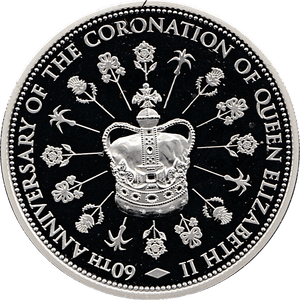 2013 LIFETIME OF SERVICE SILVER PROOF COMMEMORATIVE MEDALLION CORONATION ANNIVERSARY 2 DOLLARS REF 16 - SILVER PROOF COMMEMORATIVE - Cambridgeshire Coins