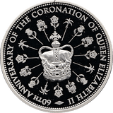 2013 LIFETIME OF SERVICE SILVER PROOF COMMEMORATIVE MEDALLION CORONATION ANNIVERSARY 2 DOLLARS REF 16 - SILVER PROOF COMMEMORATIVE - Cambridgeshire Coins