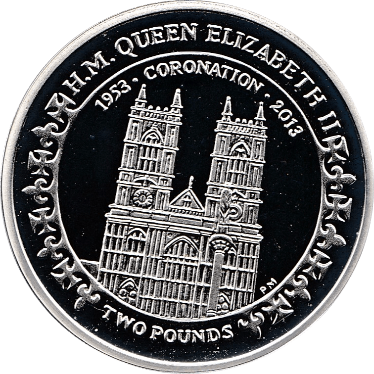 2013 LIFETIME OF SERVICE SILVER PROOF COMMEMORATIVE MEDALLION CORONATION ANNIVERSARY 2 POUNDS REF 22 - SILVER PROOF COMMEMORATIVE - Cambridgeshire Coins