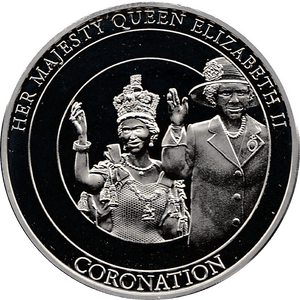 2013 LIFETIME OF SERVICE SILVER PROOF COMMEMORATIVE MEDALLION CORONATION ANNIVERSARY 5 DOLLARS REF 13 - SILVER PROOF COMMEMORATIVE - Cambridgeshire Coins