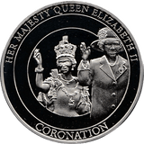 2013 LIFETIME OF SERVICE SILVER PROOF COMMEMORATIVE MEDALLION CORONATION ANNIVERSARY 5 DOLLARS REF 13 - SILVER PROOF COMMEMORATIVE - Cambridgeshire Coins