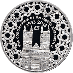 2013 LIFETIME OF SERVICE SILVER PROOF COMMEMORATIVE MEDALLION CORONATION ANNIVERSARY 5 POUNDS REF 19 - SILVER PROOF COMMEMORATIVE - Cambridgeshire Coins