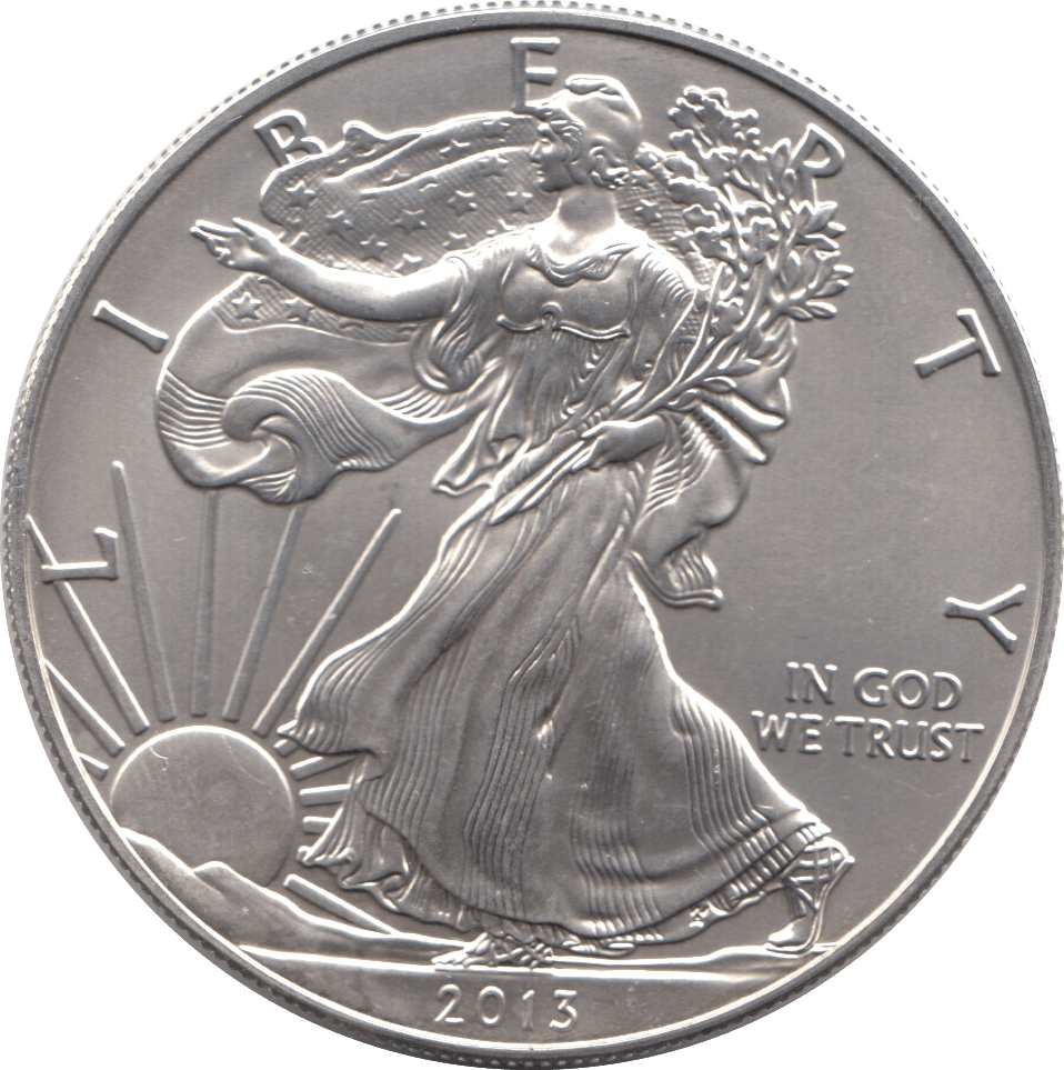 2013 SILVER LIBERTY DOLLAR USA - SILVER WORLD COINS - Cambridgeshire Coins