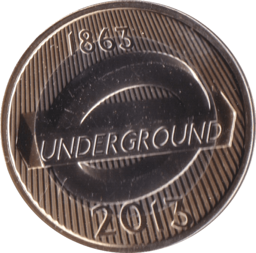 2013 TWO POUND £2 LONDON UNDERGROUND ROUNDEL DESIGN BRILLIANT UNCIRCULATED BU - £2 BU - Cambridgeshire Coins