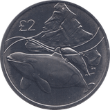 2014 £2 BRITISH ANTARCTIC TERRITORIES ORCA WHALE - WORLD COINS - Cambridgeshire Coins