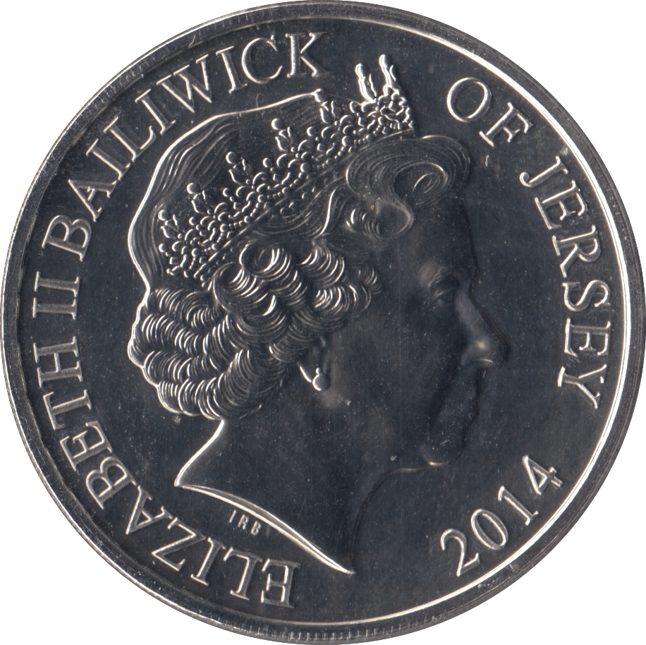 2014 5 POUNDS 70TH ANNIVERSARY D DAY BAILIWICK OF JERSEY - WORLD COINS - Cambridgeshire Coins