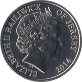 2014 5 POUNDS 70TH ANNIVERSARY D DAY BAILIWICK OF JERSEY - WORLD COINS - Cambridgeshire Coins