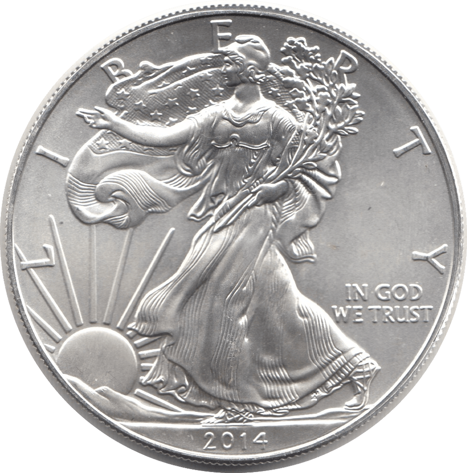 2014 AMERICAN EAGLE SILVER DOLLAR USA - SILVER WORLD COINS - Cambridgeshire Coins