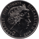 2014 BRILLIANT UNCIRCULATED £5 REMEMBRANCE POPPY BU - £5 BU - Cambridgeshire Coins