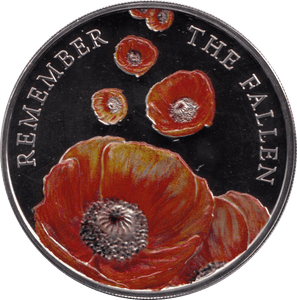 2014 BRILLIANT UNCIRCULATED £5 REMEMBRANCE POPPY BU - £5 BU - Cambridgeshire Coins