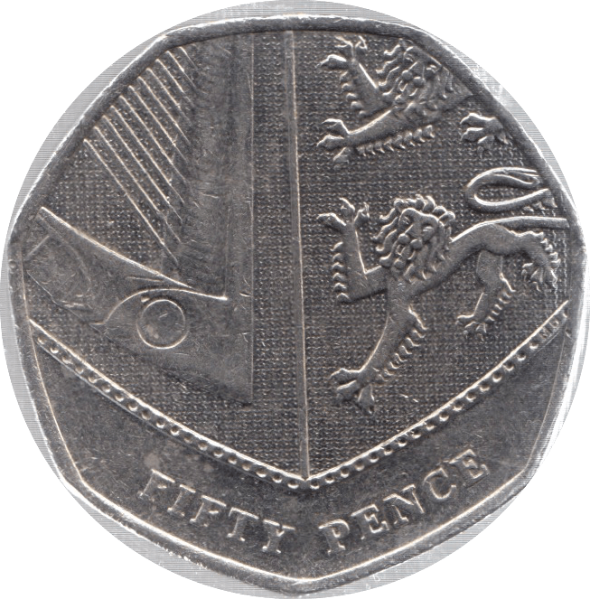 2014 CIRCULATED 50P SHIELD COAT OF ARMS - 50P CIRCULATED - Cambridgeshire Coins