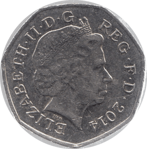 2014 CIRCULATED 50P SHIELD COAT OF ARMS - 50P CIRCULATED - Cambridgeshire Coins