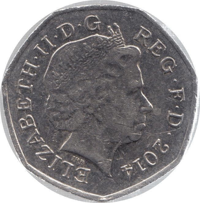 2014 CIRCULATED 50P SHIELD COAT OF ARMS - 50P CIRCULATED - Cambridgeshire Coins