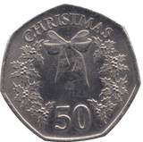 2014 CIRCULATED CHRISTMAS 50P WREATH GIBRALTAR - 50P CHRISTMAS - Cambridgeshire Coins