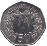 2014 CIRCULATED CHRISTMAS 50P WREATH GIBRALTAR - 50P CHRISTMAS - Cambridgeshire Coins