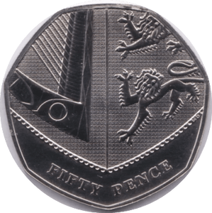 2014 FIFTY PENCE 50P BRILLIANT UNCIRCULATED SHEILD BU - 50p BU - Cambridgeshire Coins
