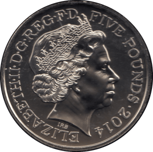 2014 FIVE POUND £5 QUEEN ANNE BRILLIANT UNCIRCULATED BU - £5 BU - Cambridgeshire Coins