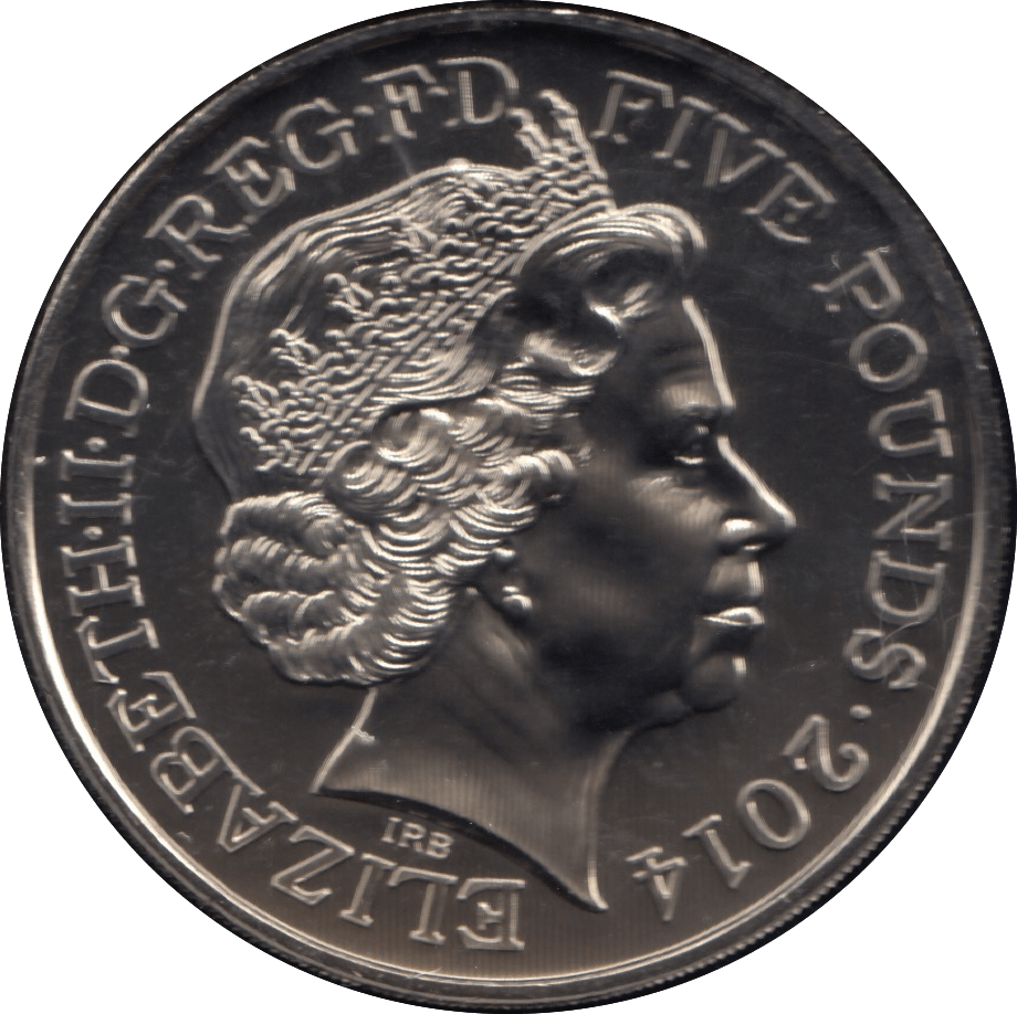 2014 FIVE POUND £5 QUEEN ANNE BRILLIANT UNCIRCULATED BU - £5 BU - Cambridgeshire Coins